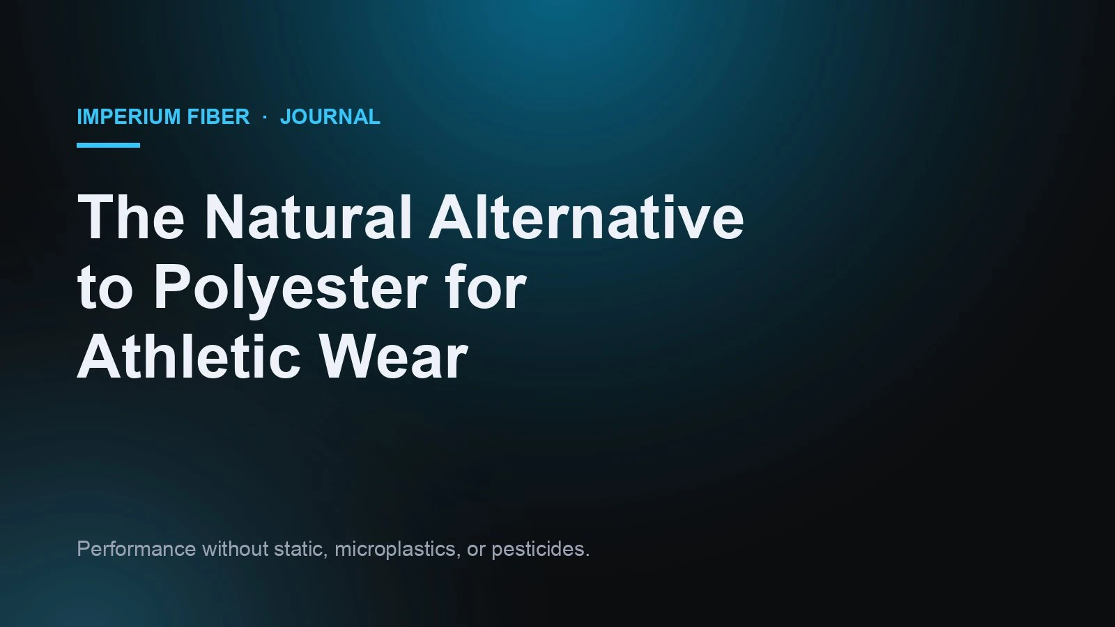 The Natural Alternative to Polyester for Athletic Wear